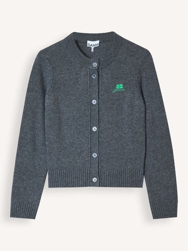 Ontdek de Wol/viscosemix gemêleerd vest van Ganni in de kleur donkergrijs bij Orangebag. Op werkdagen voor 21:45 besteld, morgen in huis.
