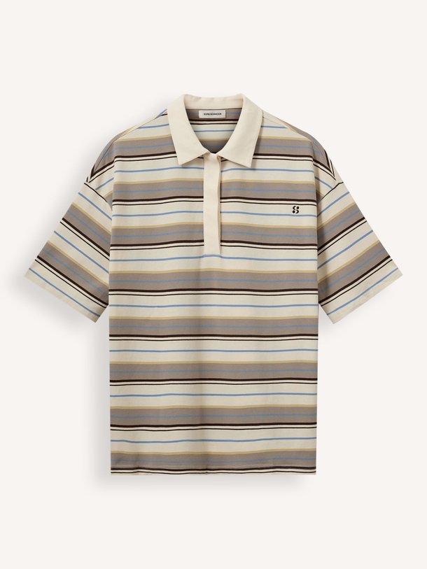 Ontdek de Pils katoenen gestreepte polo top van Sofie Schnoor in de kleur Beige bij Orangebag. Op werkdagen voor 21:45 besteld, morgen in huis.