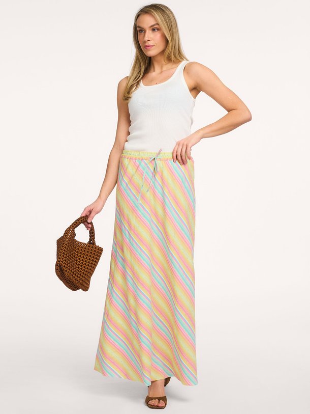 Ontdek de Praia katoenmix gestreepte maxi rok van Sea Me Happy in de kleur Geel bij Orangebag. Op werkdagen voor 21:45 besteld, morgen in huis.