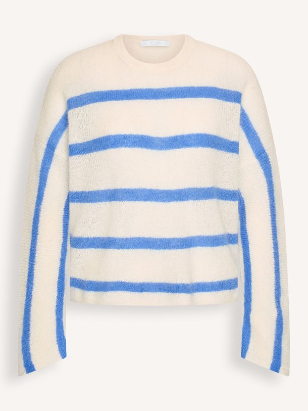 Ontdek de Vide alpacamix gestreepte trui van By-Bar in de kleur Blauw bij Orangebag. Op werkdagen voor 21:45 besteld, morgen in huis.