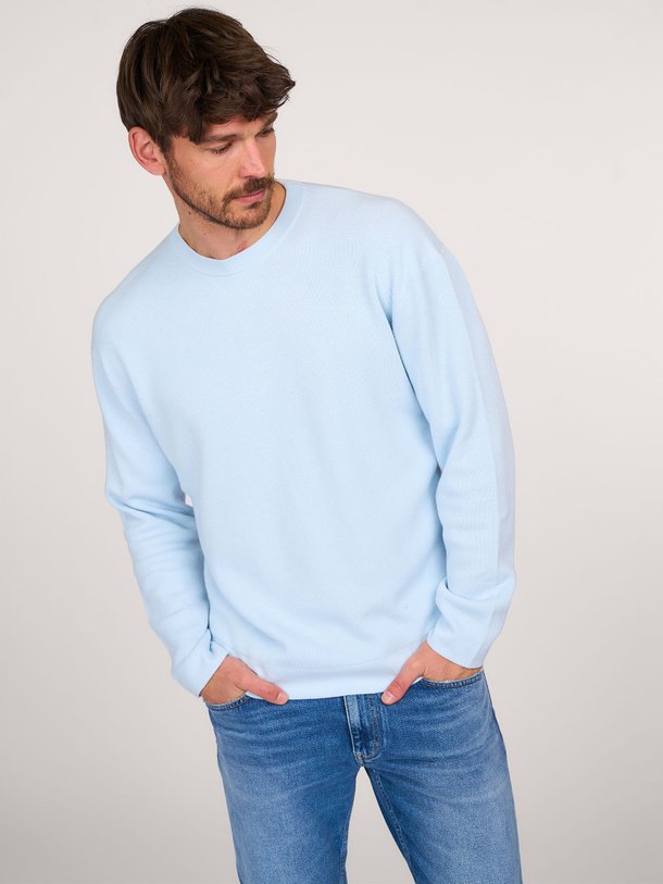 Ontdek de Katoen/cashmeremix rib trui van Closed in de kleur lichtblauw bij Orangebag. Op werkdagen voor 21:45 besteld, morgen in huis.