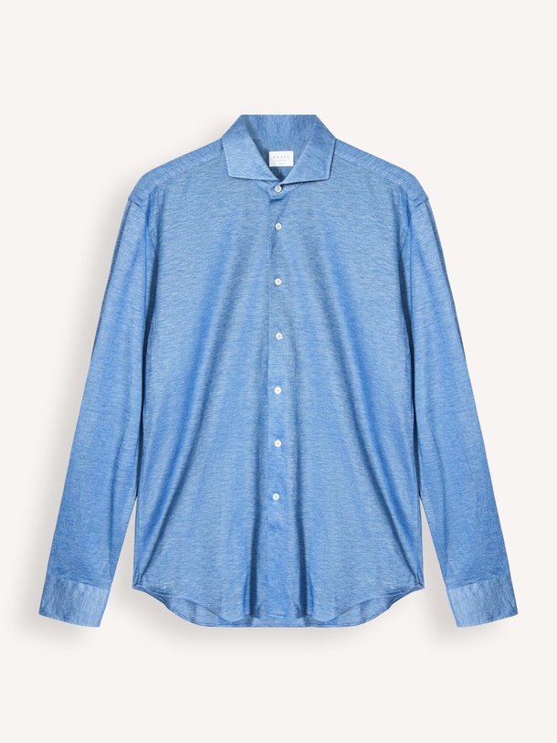 Ontdek de Camicia katoenmix jersey overhemd van Xacus in de kleur Blauw bij Orangebag. Op werkdagen voor 21:45 besteld, morgen in huis.