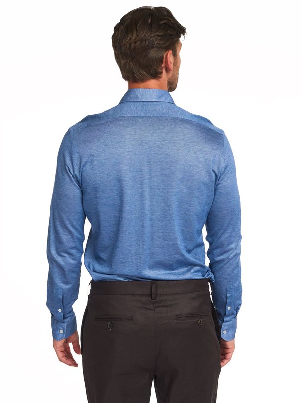 Ontdek de Camicia katoenmix jersey overhemd van Xacus in de kleur Blauw bij Orangebag. Op werkdagen voor 21:45 besteld, morgen in huis.