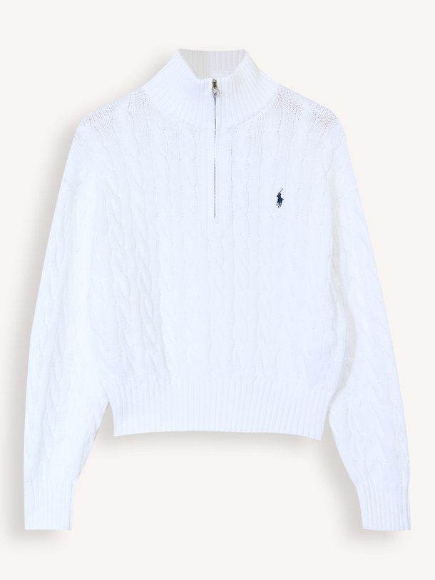 Ontdek de Katoenen half zip kabeltrui van Ralph Lauren in de kleur Wit bij Orangebag. Op werkdagen voor 21:45 besteld, morgen in huis.