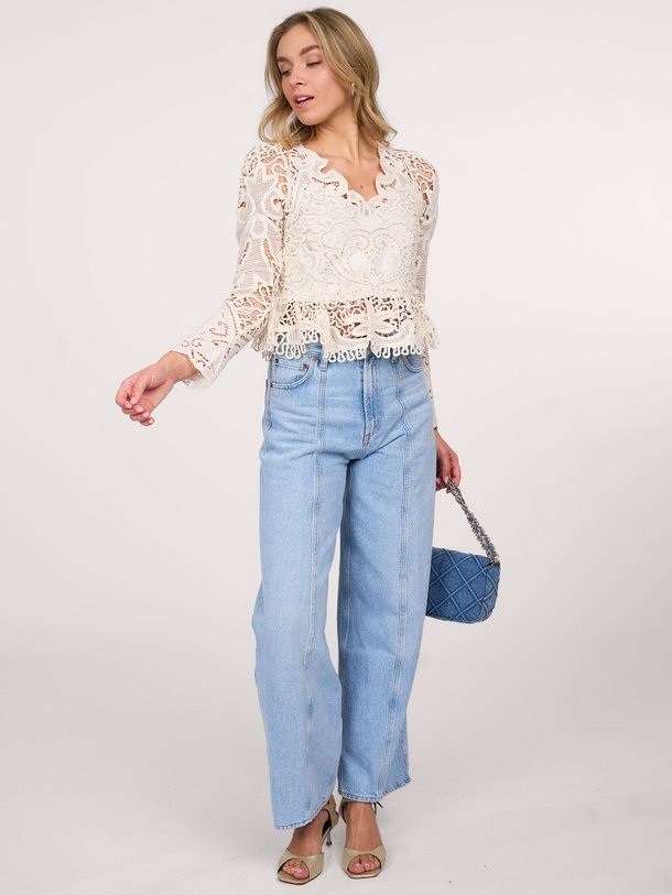 Ontdek de Gianna katoenen kanten top van Sea New York in de kleur ecru bij Orangebag. Op werkdagen voor 21:45 besteld, morgen in huis.