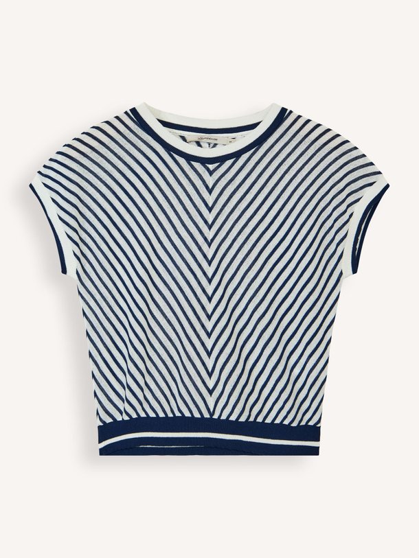 Ontdek de Feliz katoenmix gestreepte top van La Fee Maraboutee in de kleur Donkerblauw bij Orangebag. Op werkdagen voor 21:45 besteld, morgen in huis.