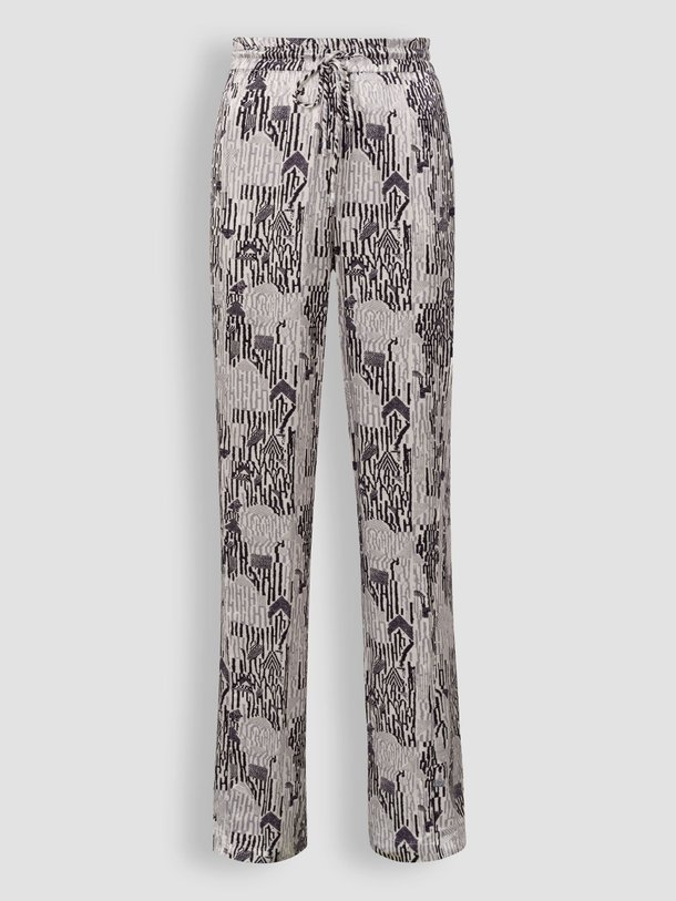 Ontdek de Viscose broek met print van Yaya in de kleur grijs bij Orangebag. Op werkdagen voor 21:45 besteld, morgen in huis.