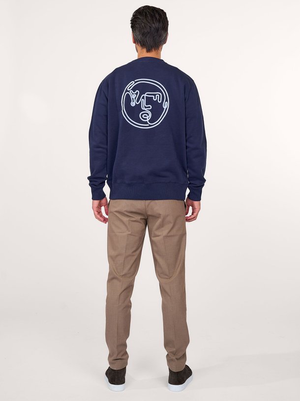 Ontdek de Nostalgia katoenen sweater met print van OLAF in de kleur donkerblauw bij Orangebag. Op werkdagen voor 21:45 besteld, morgen in huis.