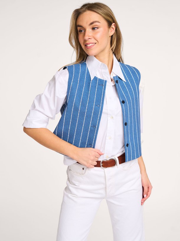 Ontdek de Sjuul heavy travel jersey gilet van Studio Anneloes in de kleur blauw bij Orangebag. Op werkdagen voor 21:45 besteld, morgen in huis.