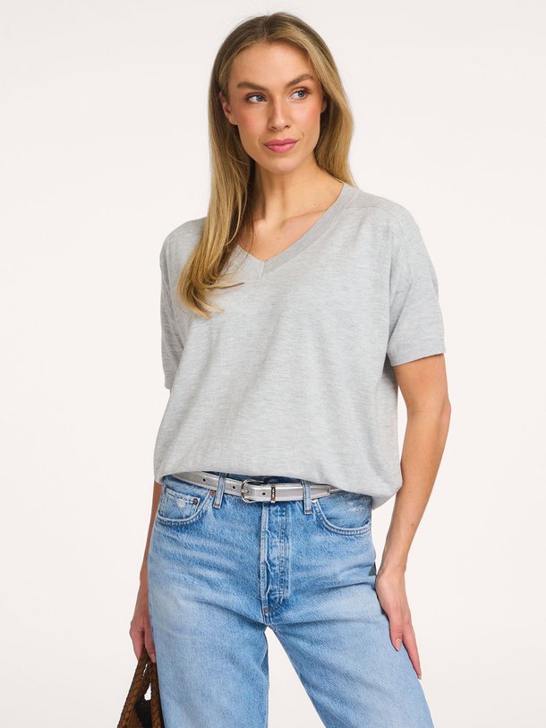 Ontdek de Katoen/zijdemix gemêleerde top van No Man's Land bij Orangebag. Op werkdagen voor 21:45 besteld, morgen in huis.