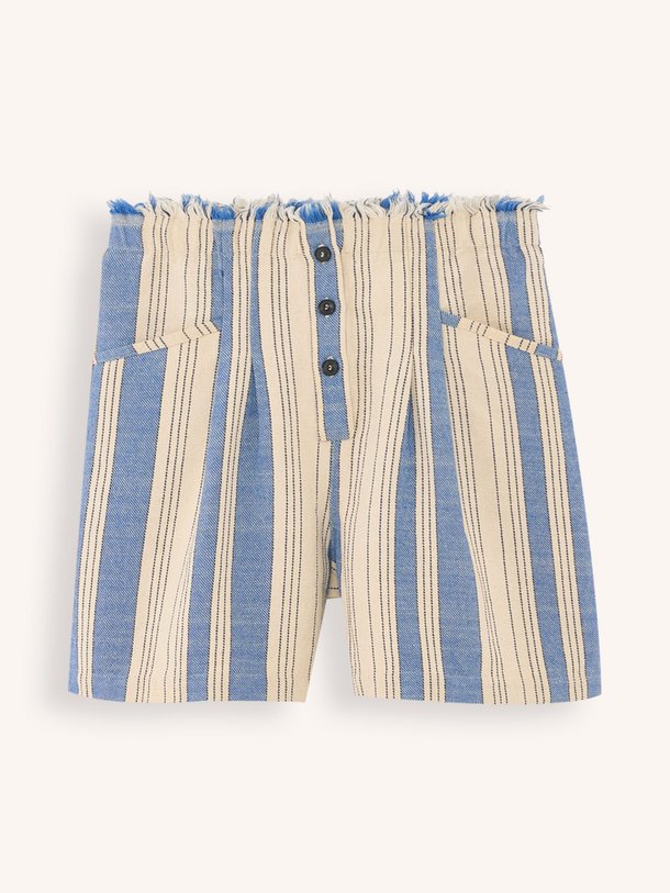 Ontdek de Lilat katoenmix short met dessin van Bellerose in de kleur blauw bij Orangebag. Op werkdagen voor 21:45 besteld, morgen in huis.