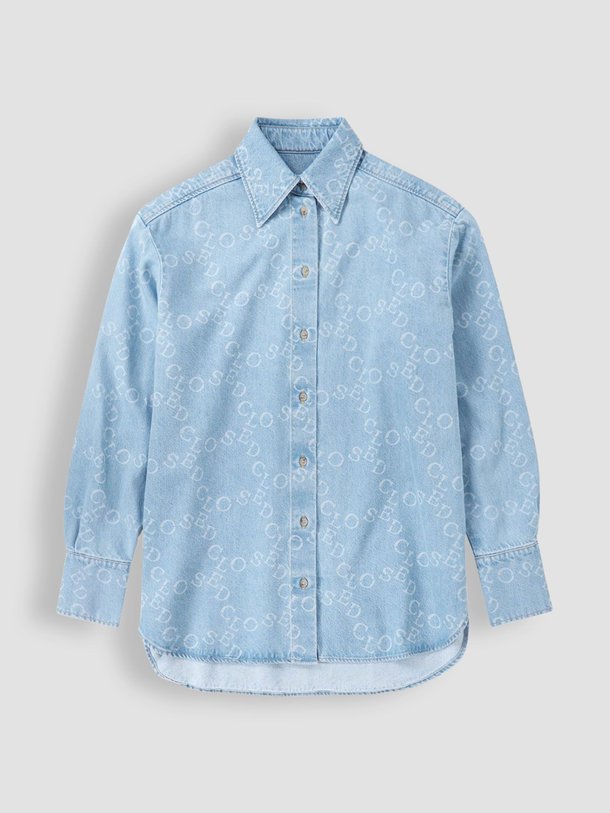 Ontdek de Denim blouse met dessin van Closed in de kleur blauw bij Orangebag. Op werkdagen voor 21:45 besteld, morgen in huis.