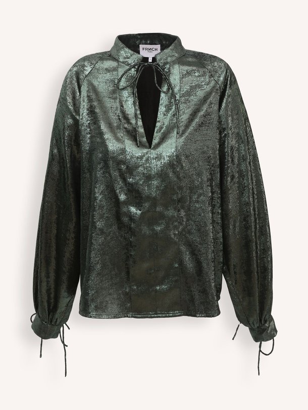 Ontdek de Andrija geweven metallic top van Frnch in de kleur groen bij Orangebag. Op werkdagen voor 21:45 besteld, morgen in huis.