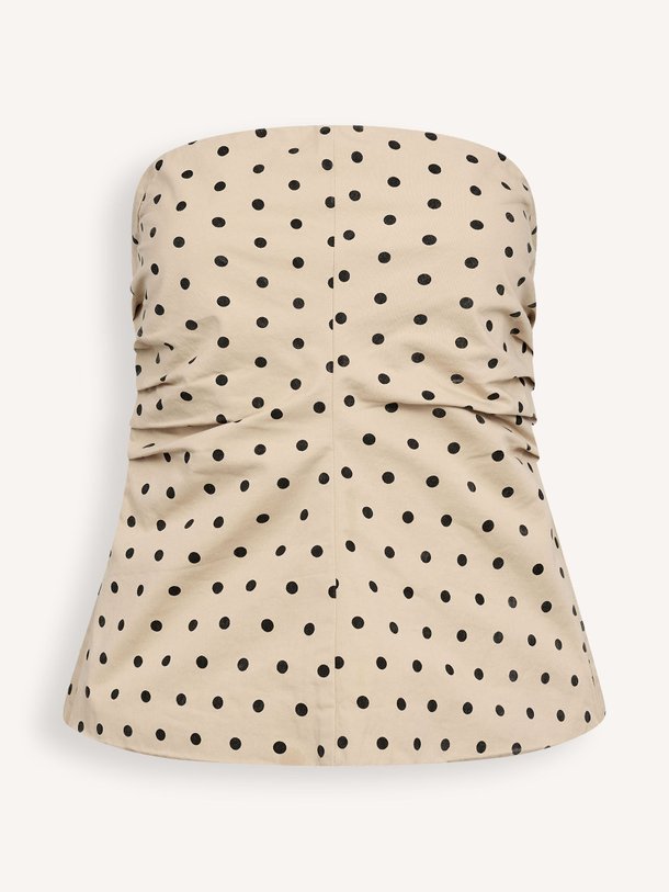 Ontdek de Diddi katoenen strapless top met stippen van Co'Couture in de kleur Beige bij Orangebag. Op werkdagen voor 21:45 besteld, morgen in huis.