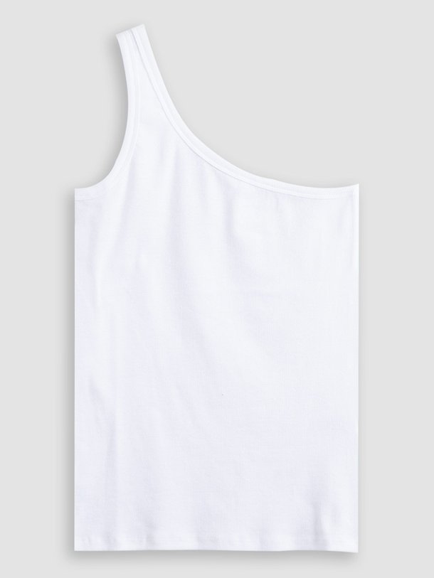 Ontdek de Igor katoenmix one shoulder rib tanktop van Modstrom in de kleur wit bij Orangebag. Op werkdagen voor 21:45 besteld, morgen in huis.