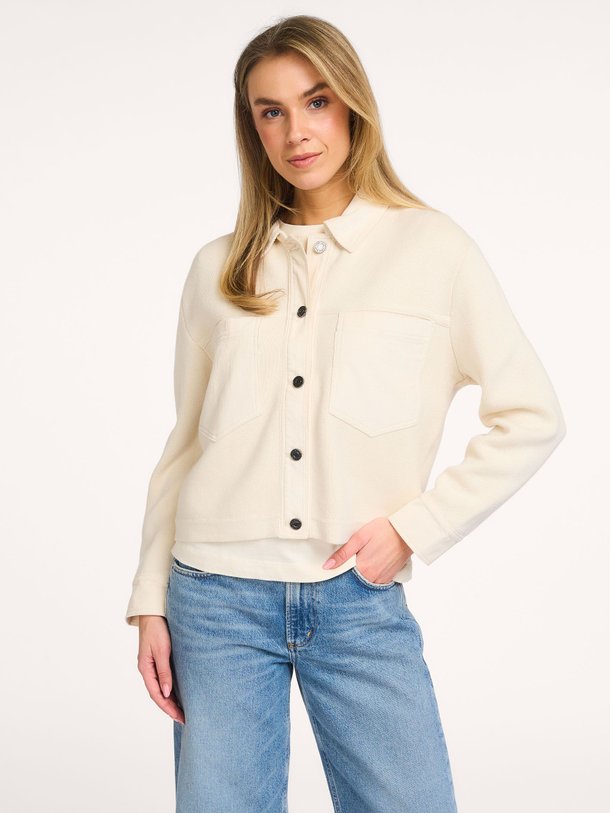 Ontdek de Denver wol/katoenmix jasje van Vanessa Bruno in de kleur Ecru bij Orangebag. Op werkdagen voor 21:45 besteld, morgen in huis.