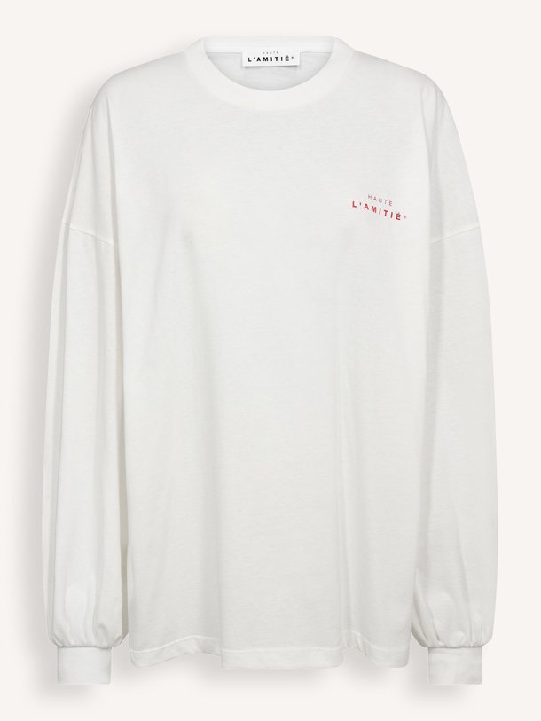 Ontdek de Organic cotton longsleeve met print van Haute L'Amitié in de kleur Crème bij Orangebag. Op werkdagen voor 21:45 besteld, morgen in huis.
