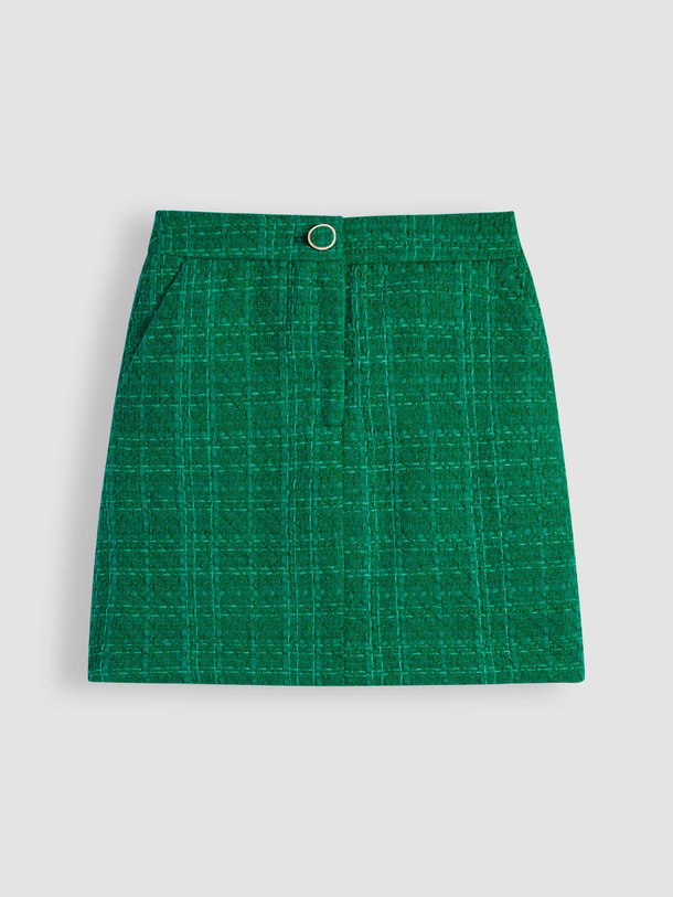 Suncoo Folly - Geweven Tweed Rok - Groen Ontdek de Folly geweven tweed rok van Suncoo in de kleur groen bij Orangebag. Op werkdagen voor 21:45 besteld, morgen in huis.