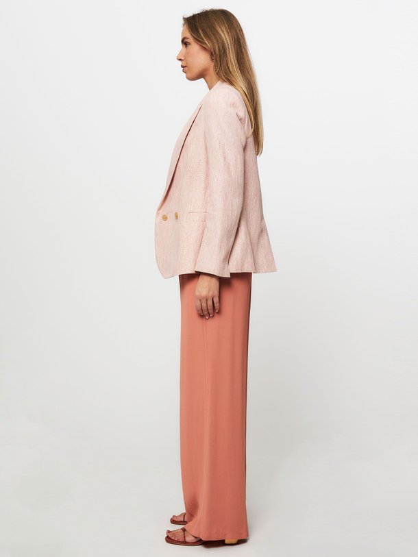 Ontdek de Linnen/katoenmix blazer met lurex van forte_forte in de kleur lichtroze bij Orangebag. Op werkdagen voor 21:45 besteld, morgen in huis.