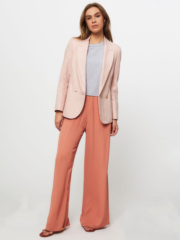 Ontdek de Linnen/katoenmix blazer met lurex van forte_forte in de kleur lichtroze bij Orangebag. Op werkdagen voor 21:45 besteld, morgen in huis.