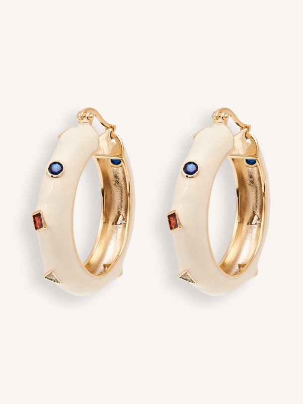 Ontdek de Tutti Frutti vergulde oorringen van Anna + Nina in de kleur Off-white bij Orangebag. Op werkdagen voor 21:45 besteld, morgen in huis.