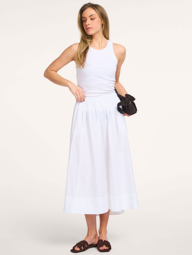 Ontdek de Gwynn katoenen rok van Xirena in de kleur Wit bij Orangebag. Op werkdagen voor 21:45 besteld, morgen in huis.