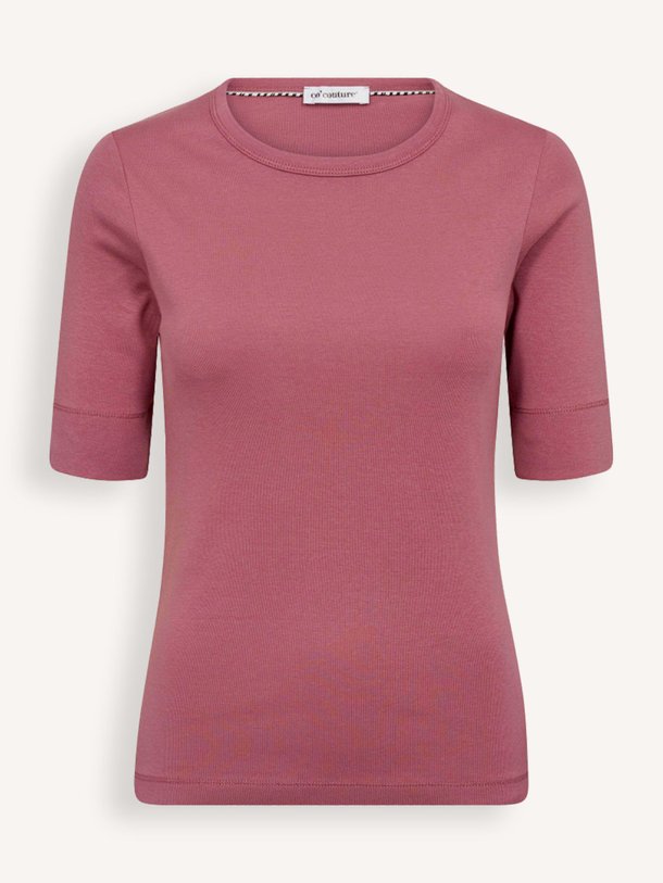 Ontdek de Granny organic cotton T-shirt van Co'Couture in de kleur Oud roze bij Orangebag. Op werkdagen voor 21:45 besteld, morgen in huis.