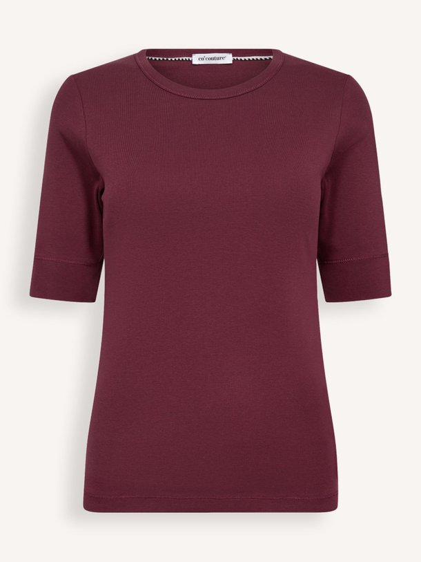 Ontdek de Granny organic cotton T-shirt van Co'Couture in de kleur bordeauxrood bij Orangebag. Op werkdagen voor 21:45 besteld, morgen in huis.