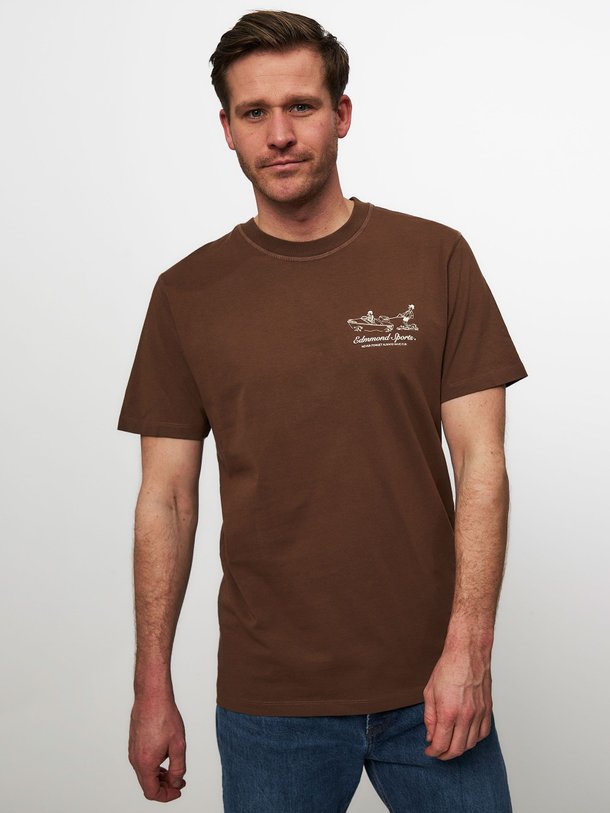 Ontdek de Calypso organic cotton T-shirt met print van Edmmond Studios in de kleur bruin bij Orangebag. Op werkdagen voor 21:45 besteld, morgen in huis.