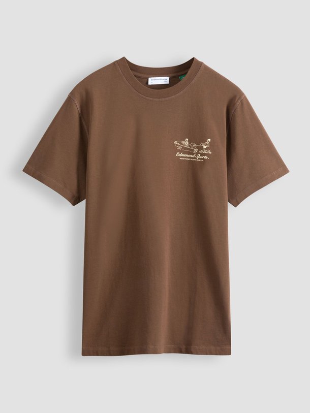Ontdek de Calypso organic cotton T-shirt met print van Edmmond Studios in de kleur bruin bij Orangebag. Op werkdagen voor 21:45 besteld, morgen in huis.