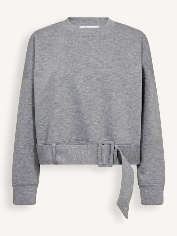 Ontdek de Lance viscosemix sweater met riem van Co'Couture in de kleur Grijs bij Orangebag. Op werkdagen voor 21:45 besteld, morgen in huis.