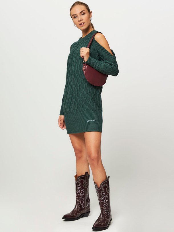 Ontdek de Organic cotton jurk van Ganni in de kleur donkergroen bij Orangebag. Op werkdagen voor 21:45 besteld, morgen in huis.