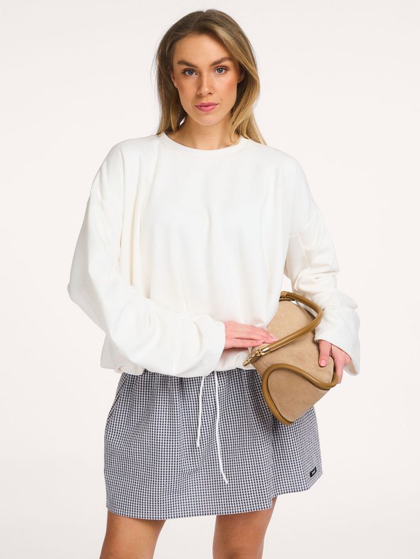 Ontdek de Laurynn katoenen sweater van Johny in de kleur Off-white bij Orangebag. Op werkdagen voor 21:45 besteld, morgen in huis.