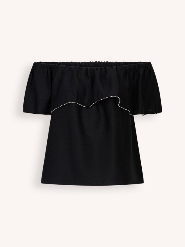 Ontdek de Marais geweven off shoulder top van Dante 6 in de kleur Zwart bij Orangebag. Op werkdagen voor 21:45 besteld, morgen in huis.