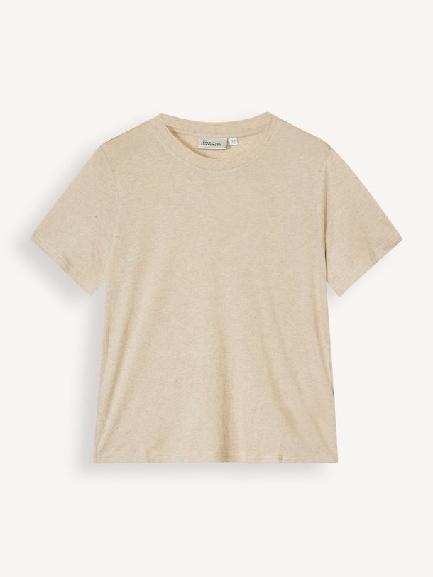 Ontdek de Lisa linnen/viscosemix slub T-shirt van My Essential Wardrobe in de kleur zand bij Orangebag. Op werkdagen voor 21:45 besteld, morgen in huis.