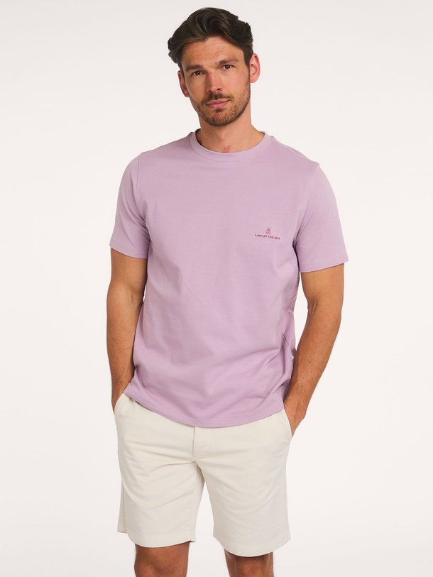 Ontdek de Law katoenmix T-shirt van Law of the Sea in de kleur Lila bij Orangebag. Op werkdagen voor 21:45 besteld, morgen in huis.