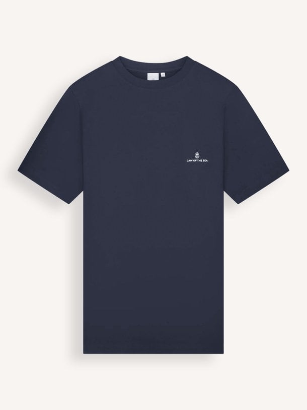 Ontdek de Law katoenmix T-shirt met print van Law of the Sea in de kleur Donkerblauw bij Orangebag. Op werkdagen voor 21:45 besteld, morgen in huis.