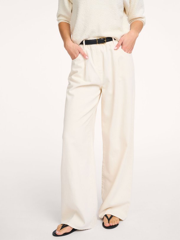 Ontdek de Twiggy katoenen wide leg broek van Knit-ted in de kleur Off-white bij Orangebag. Op werkdagen voor 21:45 besteld, morgen in huis.