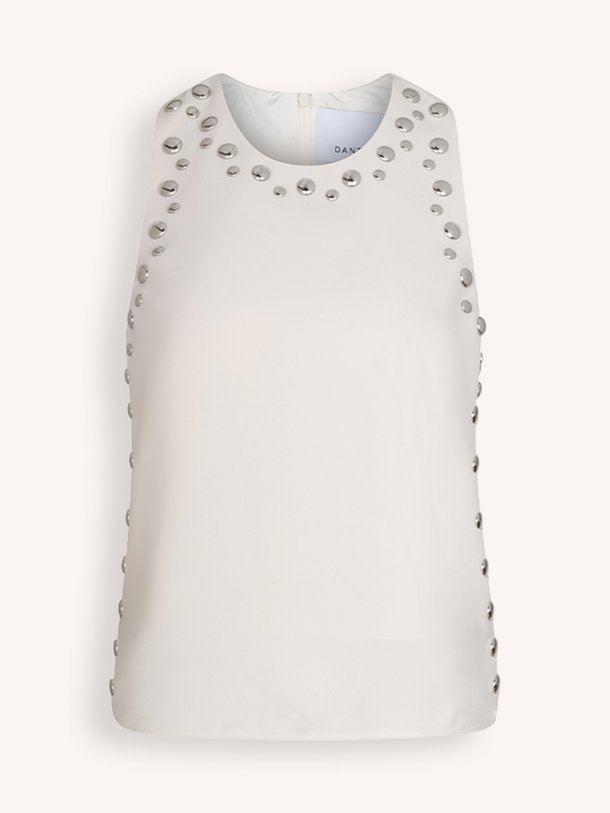 Ontdek de Sari geweven tanktop van Dante 6 in de kleur Crème bij Orangebag. Op werkdagen voor 21:45 besteld, morgen in huis.