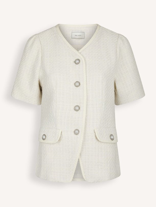 Ontdek de Faina katoenmix bouclé jasje van Neo Noir in de kleur Off-white bij Orangebag. Op werkdagen voor 21:45 besteld, morgen in huis.