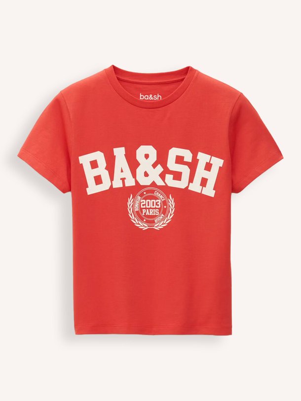 Ontdek de Ioni katoenen logo T-shirt van ba&sh in de kleur Rood bij Orangebag. Op werkdagen voor 21:45 besteld, morgen in huis.