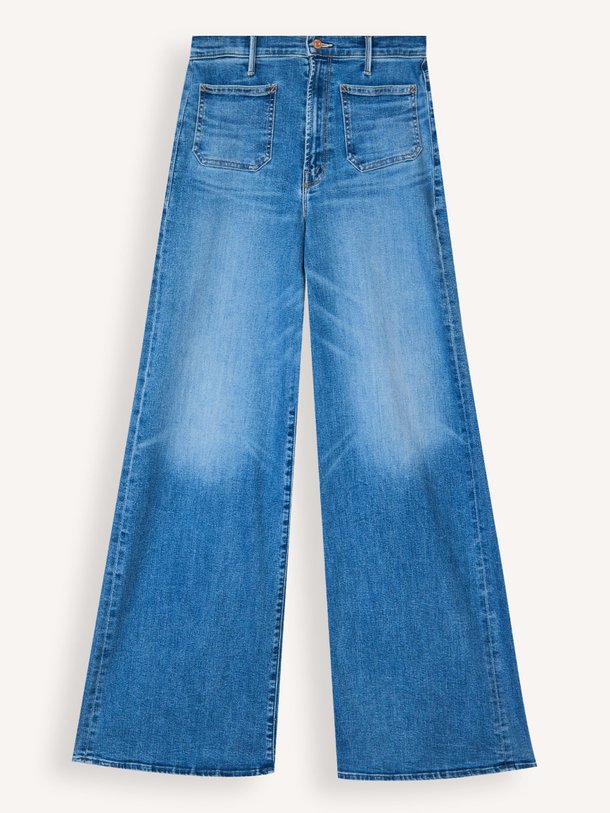 Ontdek de Patch Pocket high waist wide leg stretch jeans van Mother in de kleur Blauw bij Orangebag. Op werkdagen voor 21:45 besteld, morgen in huis.