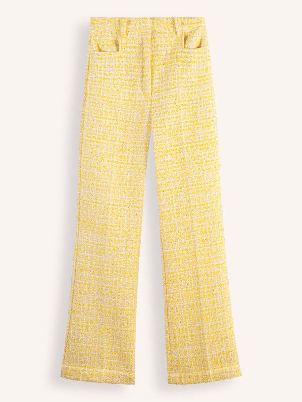 Rotate Birger Christensen Geweven Gemêleerde Bouclé Pantalon - Geel Ontdek de Geweven gemêleerde bouclé pantalon van Rotate Birger Christensen in de kleur geel bij Orangebag. Op werkdagen voor 21:45 besteld, morgen in huis.