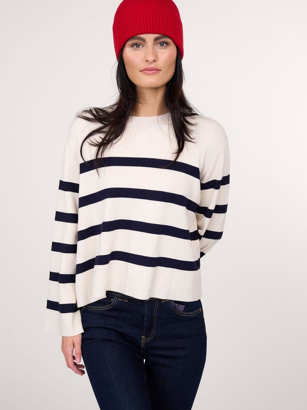 Ontdek de Viscosemix gestreepte trui van Summum in de kleur ecru bij Orangebag. Op werkdagen voor 21:45 besteld, morgen in huis.