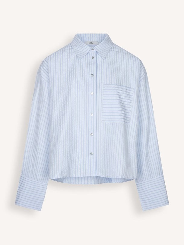 Ontdek de Cilyaz katoenmix seersucker blouse van Ruby Tuesday in de kleur Lichtblauw bij Orangebag. Op werkdagen voor 21:45 besteld, morgen in huis.