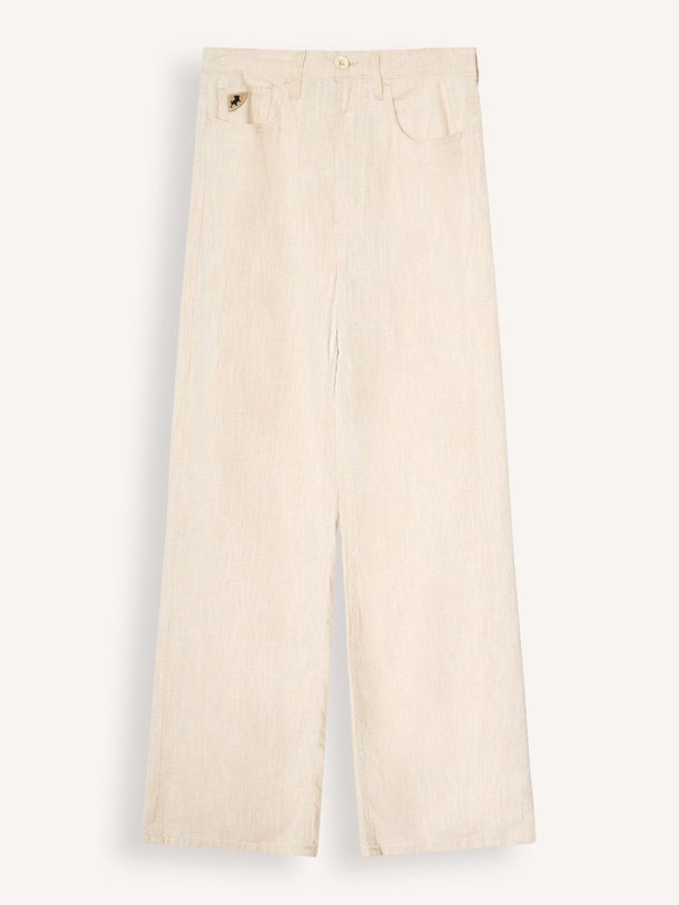 Ontdek de Skater linnen/katoenmix broek van Lois in de kleur Zand bij Orangebag. Op werkdagen voor 21:45 besteld, morgen in huis.