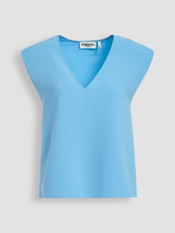 Ontdek de Falling geweven top van Essentiel Antwerp in de kleur blauw bij Orangebag. Op werkdagen voor 21:45 besteld, morgen in huis.