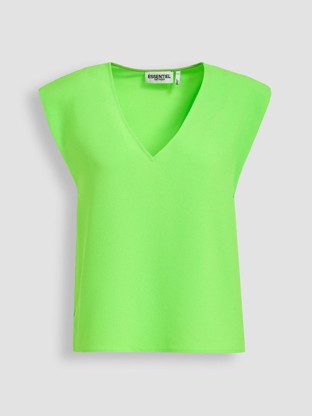 Ontdek de Falling geweven top van Essentiel Antwerp in de kleur groen bij Orangebag. Op werkdagen voor 21:45 besteld, morgen in huis.