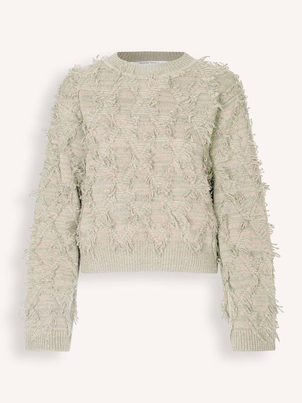 Ontdek de Carli wolmix trui van Second Female in de kleur off-white bij Orangebag. Op werkdagen voor 21:45 besteld, morgen in huis.
