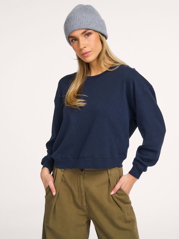 Ontdek de Sonoma katoenen sweater van American Vintage in de kleur Donkerblauw bij Orangebag. Op werkdagen voor 21:45 besteld, morgen in huis.